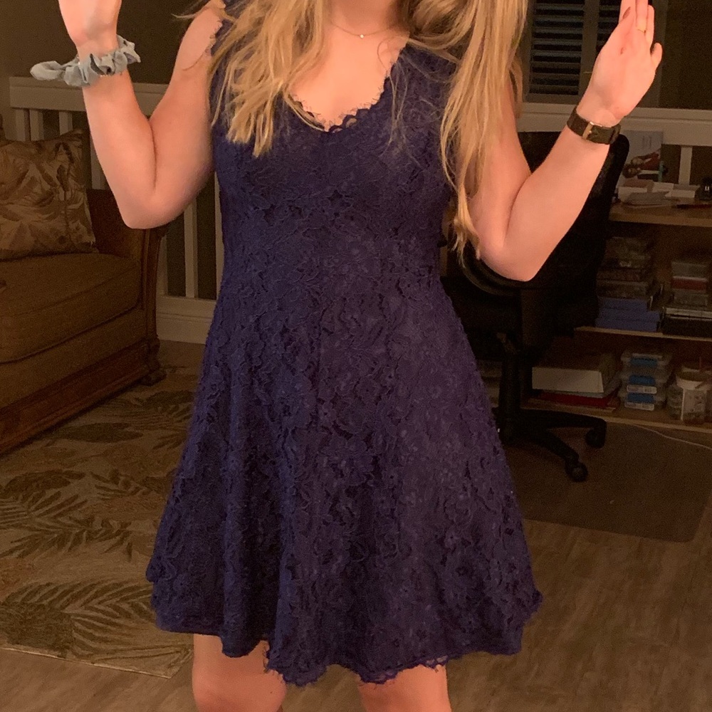 Shoshanna Blue Lace Dress - Picture 1 of 5